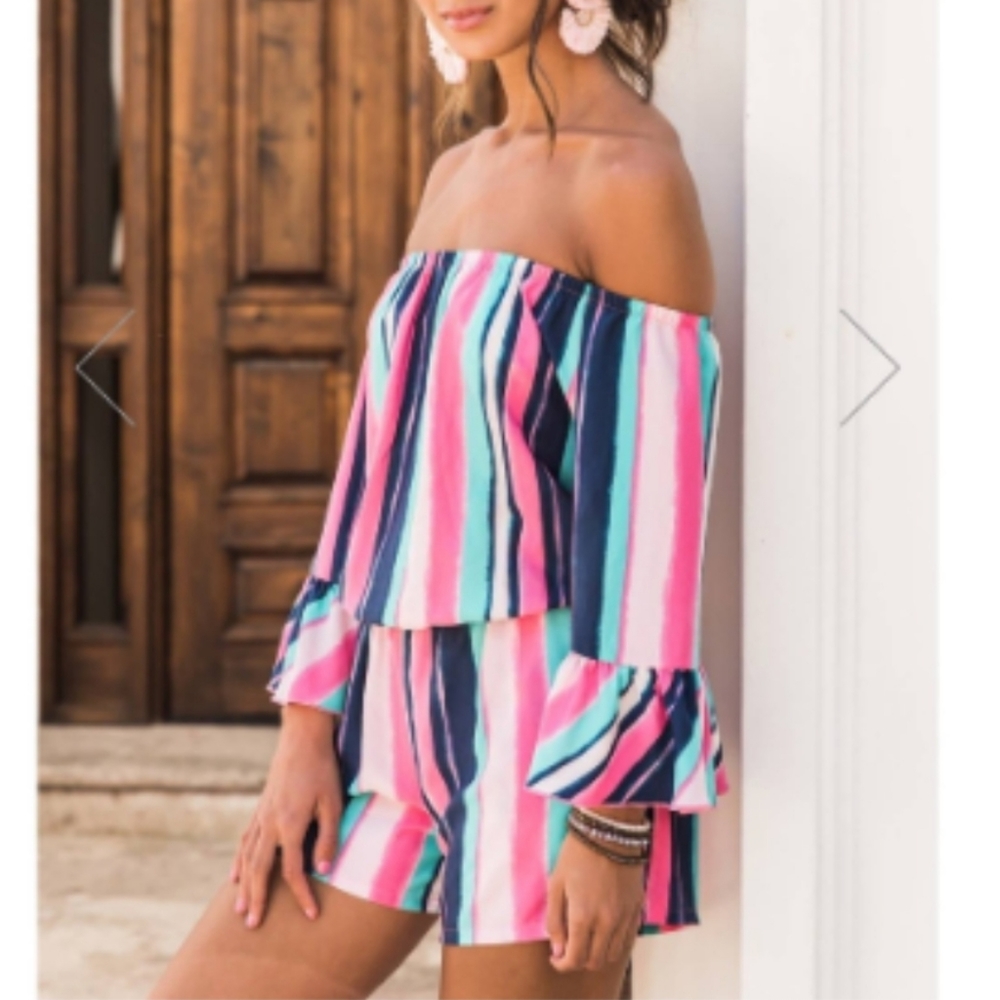 Pink Lily 'Cabo Coastlines' Romper - Picture 3 of 8